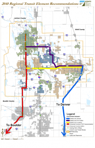 Map of Regional Transit Element Recommendations