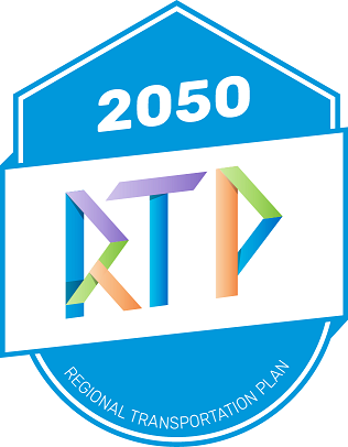 Badge that says 2050 Regional Transportation Plan