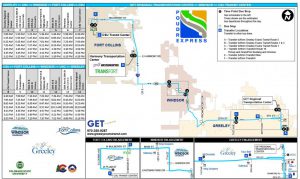 Poudre Express Regional Route map and schedule